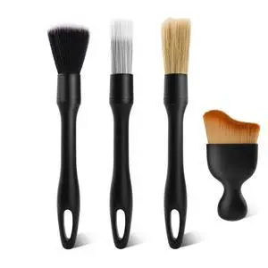 4PCS Car Detailing Brush Kit - Ultra Soft Boars Hair Car Interior Detailing Brushes, Includes 4 Different Brushes, Multi-use for Cleaning Interior or Exterior - Perfect Car Accessory Gift 4PCS Car Detailing Brush Kit - Ultra Soft Boars Hair Car Interior Detailing Brushes, Includes 4 Different Brushes, Multi-use for Cleaning Interior or Exterior - Perfect Car Accessory Gift