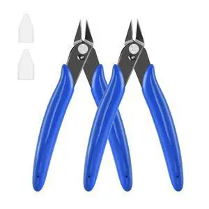 6Pack Micro Flush Cutter, Wire Cutters, 5 Sharp Cutting Pliers | Small Side Wire Cutters with Spring Loaded for Jewelry Making, Zip Tie , Floral, Electronics, Model Craft, 3D Print 6Pack Micro Flush Cutter, Wire Cutters, 5 Sharp Cutting Pliers | Small Side Wire Cutters with Spring Loaded for Jewelry Making, Zip Tie , Floral, Electronics, Model Craft, 3D Print
