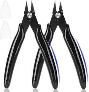 3 Pack 5 Inch Flush Cutters, Micro Wire Cutters, Zip Tie Cutter | Precision Sharp Wire Cutters for Crafting, Jewelry Making, Plastic Models, 3D Print, Electronics, Floral 3 Pack 5 Inch Flush Cutters, Micro Wire Cutters, Zip Tie Cutter | Precision Sharp Wire Cutters for Crafting, Jewelry Making, Plastic Models, 3D Print, Electronics, Floral