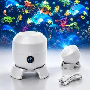 5D Ocean Projector Light, 360° Rotating Night Light for Kids Rooms | 90° Wide-Angle Ocean Glow Projection with Adjustable Brightness and USB Power for Bedroom, Movie Nights & Relaxing Ambience 5D Ocean Projector Light, 360° Rotating Night Light for Kids Rooms | 90° Wide-Angle Ocean Glow Projection with Adjustable Brightness and USB Power for Bedroom, Movie Nights & Relaxing Ambience