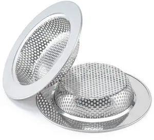 2 Pcs Sink Strainer Double-Layer Safe Design for Kitchen Sink Drain Basket 2 Pcs Sink Strainer Double-Layer Safe Design for Kitchen Sink Drain Basket