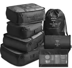 7PCS Packing Cube Luggage Organizers Set, Travel Packing Bags, Suitcase Bag Set, Travel Accessories Essentials, Pack 7PCS Packing Cube Luggage Organizers Set, Travel Packing Bags, Suitcase Bag Set, Travel Accessories Essentials, Pack