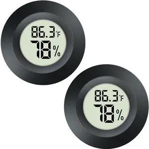 2 Pack Hygrometer Thermometer Mini Digital LCD Monitor Indoor/Outdoor Humidity Meter Gauge Temperature for Humidifiers Dehumidifiers Greenhouse Reptile Humidor Fahrenheit/Celsius(/) 2 Pack Hygrometer Thermometer Mini Digital LCD Monitor Indoor/Outdoor Humidity Meter Gauge Temperature for Humidifiers Dehumidifiers Greenhouse Reptile Humidor Fahrenheit/Celsius(/)