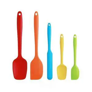 5 Pieces Silicone Spatula Set BPA Free Non Stick Rubber Spatula Heat Resistant Set Ideal for Baking Cooking Mixing Dishwasher Safe Kitchen Tools Multicolor 5 Pieces Silicone Spatula Set BPA Free Non Stick Rubber Spatula Heat Resistant Set Ideal for Baking Cooking Mixing Dishwasher Safe Kitchen Tools Multicolor