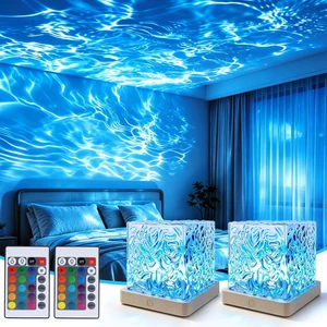 2 Pack Northern Lights Ocean Wave Projector Light, Galaxy Light Projector, 16 Colors Gradual Rotating Flame Water Ripple Ambient Night Light Non-Wood for Bedroom, Room Decor, Kids Room ((Plug-in)) 2 Pack Northern Lights Ocean Wave Projector Light, Galaxy Light Projector, 16 Colors Gradual Rotating Flame Water Ripple Ambient Night Light Non-Wood for Bedroom, Room Decor, Kids Room ((Plug-in))