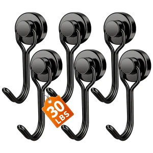 Magnetic Hooks, 30lbs+ Magnet Hook 2026 Cruise Ship Essentials, Magnet with Hook for Hanging, Heavy Duty Magnetic Hooks for Cruise Cabins Locker Accessories Refrigerator Grill 6 Pack (Black) Magnetic Hooks, 30lbs+ Magnet Hook 2026 Cruise Ship Essentials, Magnet with Hook for Hanging, Heavy Duty Magnetic Hooks for Cruise Cabins Locker Accessories Refrigerator Grill 6 Pack (Black)