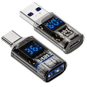 2Pack USB to Type C Adapter,Type C Revolution USB 3.2 Female LED Display | 10Gbps A Female to C Male Compatible with iPhone 15 Pro Max Plus,iPad Air/Pro,MacBook,Support Power Intelligent Display 2Pack USB to Type C Adapter,Type C Revolution USB 3.2 Female LED Display | 10Gbps A Female to C Male Compatible with iPhone 15 Pro Max Plus,iPad Air/Pro,MacBook,Support Power Intelligent Display