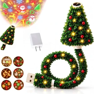 Christmas Tree Projector, USB Holiday Light with 6 Festive Scenes (1PC) | USB Powered Night Light, Projects Colorful Holiday Patterns Onto Walls or Ceilings for An Instant Christmas Atmosphere Christmas Tree Projector, USB Holiday Light with 6 Festive Scenes (1PC) | USB Powered Night Light, Projects Colorful Holiday Patterns Onto Walls or Ceilings for An Instant Christmas Atmosphere