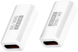 Danfetsoy 240W USB C Coupler, 80Gbps USB C Female to Female Adapter Thunderbolt 5 Type C Coupler Support 240W Power Delivery & 80Gbps Data & 8K@60Hz Video for iPhone, MacBook, Laptop (White 2pack) Danfetsoy 240W USB C Coupler, 80Gbps USB C Female to Female Adapter Thunderbolt 5 Type C Coupler Support 240W Power Delivery & 80Gbps Data & 8K@60Hz Video for iPhone, MacBook, Laptop (White 2pack)