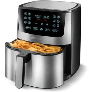 Air Fryer Oven Digital Display 8 Quart Large AirFryer Cooker 12 Touch Cooking Presets, XL Air Fryer Basket 1700w Power Multifunction GAF838 Black and stainless steel air fryer Air Fryer Oven Digital Display 8 Quart Large AirFryer Cooker 12 Touch Cooking Presets, XL Air Fryer Basket 1700w Power Multifunction GAF838 Black and stainless steel air fryer