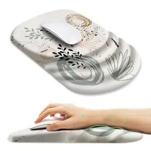 Ergonomic Mouse Pad with Wrist Rest Support,Non-Slip PU Base,Massage for Carpal Tunnel Pain Relief,Memory Foam Mousepad for Home,Office,WorkBoho Leaves Ergonomic Mouse Pad with Wrist Rest Support,Non-Slip PU Base,Massage for Carpal Tunnel Pain Relief,Memory Foam Mousepad for Home,Office,WorkBoho Leaves