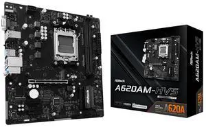 ASRock A620AM-HVS AMD Ryzen 9000/8000 / 7000 Series CPU Compatible (Soket AM5) A620A Micro ATX Motherboard ASRock A620AM-HVS AMD Ryzen 9000/8000 / 7000 Series CPU Compatible (Soket AM5) A620A Micro ATX Motherboard