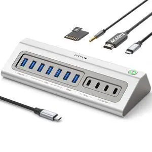 Gitfos Powered USB Hub,18 in 1 USB C Hub with 4K HDMI,PD 100W,45W Charging,10Gbps Data,SD/TF,Audio,65W Power Adapter & 3.3FT Cable,Aluminum,Smart Button, USB Hub for Laptop,MacBook,iPhone 17/16,iPad Gitfos Powered USB Hub,18 in 1 USB C Hub with 4K HDMI,PD 100W,45W Charging,10Gbps Data,SD/TF,Audio,65W Power Adapter & 3.3FT Cable,Aluminum,Smart Button, USB Hub for Laptop,MacBook,iPhone 17/16,iPad