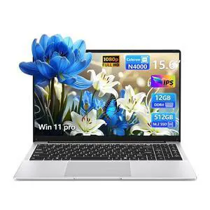 2026 Laptop, 15.6 inch Gaming Laptop Celeron N4000 Processor, 12GB RAM 512GB SSD Laptops, Lap top with 180Open, UHD Graphics, FHD 1080P, WiFi 2.4/5G, BT4.2, Mini HDMI, Win 11 Pro, 2-Year Warranty 2026 Laptop, 15.6 inch Gaming Laptop Celeron N4000 Processor, 12GB RAM 512GB SSD Laptops, Lap top with 180Open, UHD Graphics, FHD 1080P, WiFi 2.4/5G, BT4.2, Mini HDMI, Win 11 Pro, 2-Year Warranty