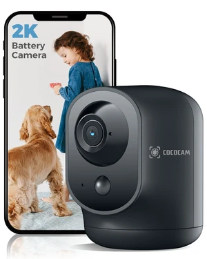 COCOCAM 2K Indoor Pan/Tilt WiFi Security Camera with 5200mAh Battery COCOCAM 2K Indoor Pan/Tilt WiFi Security Camera with 5200mAh Battery