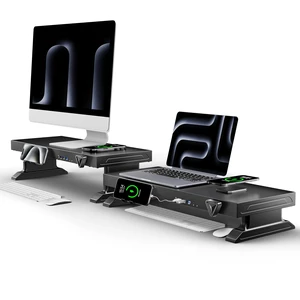 GECKOSTROLL Computer monitor stand (Manually adjustable height, Wireless charging version 600) GECKOSTROLL Computer monitor stand (Manually adjustable height, Wireless charging version 600)
