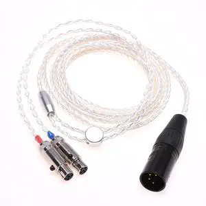 GAGACOCC 4Pin XLR Balanced 8 Cores 5n Silver Plated Headphone Upgrade Cable Compatible for Audeze LCD-2 LCD-3 LCD-4 LCD-X LCD-XC 2m (6.5ft) GAGACOCC 4Pin XLR Balanced 8 Cores 5n Silver Plated Headphone Upgrade Cable Compatible for Audeze LCD-2 LCD-3 LCD-4 LCD-X LCD-XC 2m (6.5ft)
