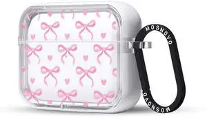 MOSNOVO for Airpods Pro & Airpods Pro 2 Case, Protective Clear Case with Shockproof Dual Layer Hard Luxe Metal Ring Designed for Airpods Pro 2 Generation - Bowtiful Love MOSNOVO for Airpods Pro & Airpods Pro 2 Case, Protective Clear Case with Shockproof Dual Layer Hard Luxe Metal Ring Designed for Airpods Pro 2 Generation - Bowtiful Love