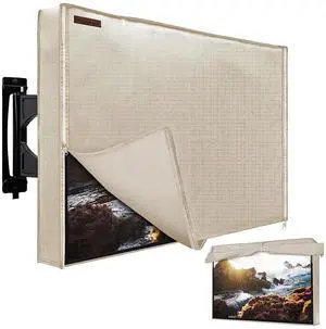 Outdoor TV Cover 60-65 Inches, HOMEYA 600D Heavy Duty Waterproof & Weatherproof TV Screen Protector with Double Zipper, Velcro Seal, Fits Most TV Mounts and Stands, for Outside LED LCD Flat Screen TVs Outdoor TV Cover 60-65 Inches, HOMEYA 600D Heavy Duty Waterproof & Weatherproof TV Screen Protector with Double Zipper, Velcro Seal, Fits Most TV Mounts and Stands, for Outside LED LCD Flat Screen TVs