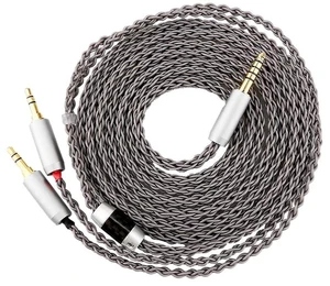 Tirstrup 4.4mm to Dual 3.5mm / 2.5mm Male Cable Compatible for Hifiman HE4XX HE400S, HE-400i Headphones 8 Core Braided Silver Plated Replacement Audio Upgrade Cable 2M (4.4mm to Dual 3.5mm Male) Tirstrup 4.4mm to Dual 3.5mm / 2.5mm Male Cable Compatible for Hifiman HE4XX HE400S, HE-400i Headphones 8 Core Braided Silver Plated Replacement Audio Upgrade Cable 2M (4.4mm to Dual 3.5mm Male)