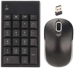 Sanpyl Number Pad Mouse Combo, Portable 2.4G USB 22 Keys 1200DPI Mouse Numeric Keypad Set, Numeric Keyboard with Mouse for Laptop, Desktop Sanpyl Number Pad Mouse Combo, Portable 2.4G USB 22 Keys 1200DPI Mouse Numeric Keypad Set, Numeric Keyboard with Mouse for Laptop, Desktop