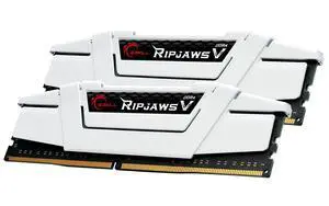 G.SKILL RipjawsV Series DDR4 RAM (XMP) 32GB (2x16GB) 3600MT/s CL18-22-22-42 1.35V Intel AMD Desktop Computer Memory U-DIMM - White (F4-3600C18D-32GVW) G.SKILL RipjawsV Series DDR4 RAM (XMP) 32GB (2x16GB) 3600MT/s CL18-22-22-42 1.35V Intel AMD Desktop Computer Memory U-DIMM - White (F4-3600C18D-32GVW)