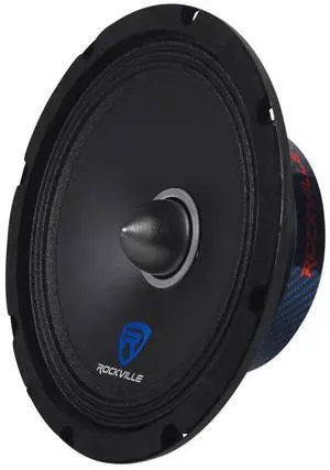Rockville RXM88 8" Mid-Bass Driver Car Speaker, 250W Peak/125W RMS, 8 Ohm, Kevlar Cone, Steel Basket, High Sensitivity, for Car Audio Systems Rockville RXM88 8" Mid-Bass Driver Car Speaker, 250W Peak/125W RMS, 8 Ohm, Kevlar Cone, Steel Basket, High Sensitivity, for Car Audio Systems