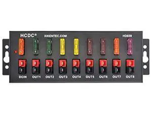 HCDC 1 in 8 Out 40Amp Connector Power Splitter Distributor Source Strip Module HCDC 1 in 8 Out 40Amp Connector Power Splitter Distributor Source Strip Module