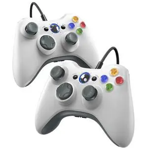 Gamrombo Wired Controller for Xbox 360-2 Pack, Compatible with xbox 360/360 S/360 E, with Dual-Vibration, 2.5mm headphone Jack Gamrombo Wired Controller for Xbox 360-2 Pack, Compatible with xbox 360/360 S/360 E, with Dual-Vibration, 2.5mm headphone Jack