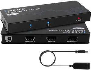 TCNEWCL HDMI Splitter 1 in 2 Out, 8K@60Hz 4K@120Hz HDMI Duplicator Support EDID, VRR, ALLM, Dolby, HDR 4K 8K for Xbox PS4 PS5 PC TCNEWCL HDMI Splitter 1 in 2 Out, 8K@60Hz 4K@120Hz HDMI Duplicator Support EDID, VRR, ALLM, Dolby, HDR 4K 8K for Xbox PS4 PS5 PC