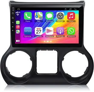 4G+64G Upgraded Android 13 Car Radio for Jeep Wrangler 2011 2012 2013 2014, 10.2 Inch Car Radio with Carplay&Android Auto Support GPS Navigation Blutooth Voice Control 4G+64G Upgraded Android 13 Car Radio for Jeep Wrangler 2011 2012 2013 2014, 10.2 Inch Car Radio with Carplay&Android Auto Support GPS Navigation Blutooth Voice Control