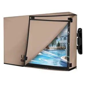 ULTCOVER Waterproof Outdoor TV Cover with Clear Front Flap for 46-49 inch Outside Flat Screen Televisions ULTCOVER Waterproof Outdoor TV Cover with Clear Front Flap for 46-49 inch Outside Flat Screen Televisions