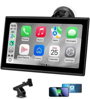 Carplay Screen for Car7" Portable Wireless Carplay & Android Auto - HD Touchscreen Car Play with Bluetooth, Mirror Link, Live Map,Voice Control, FM Transmit (Black) Carplay Screen for Car7" Portable Wireless Carplay & Android Auto - HD Touchscreen Car Play with Bluetooth, Mirror Link, Live Map,Voice Control, FM Transmit (Black)
