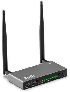 AIMIBO Wireless HDMI Receiver, 1 TX to 8 RXs, 5.8G Antenna, with KVM, IR Remote & Loop-Out Functions, 656FT/200M Long Range, Extra Receiver Need Pair with TX for First Using AIMIBO Wireless HDMI Receiver, 1 TX to 8 RXs, 5.8G Antenna, with KVM, IR Remote & Loop-Out Functions, 656FT/200M Long Range, Extra Receiver Need Pair with TX for First Using