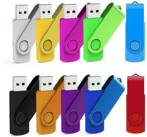 10 Pack 16GB USB Flash Drives, MAKACTUA 10 Colors USB 2.0 Thumb Drives with Swivel Cap Memory Stick Jump Drive Pen Drive Zip Drive 10 Pack 16GB USB Flash Drives, MAKACTUA 10 Colors USB 2.0 Thumb Drives with Swivel Cap Memory Stick Jump Drive Pen Drive Zip Drive