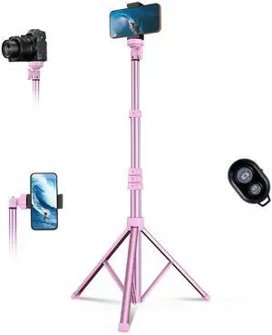 67" Phone Tripod, MIIASI Extendable Tripod for iPhone, Selfie Stick with Remote and Phone Holder, Compatible with iPhone/Android/Camera, Light Stand 67" Phone Tripod, MIIASI Extendable Tripod for iPhone, Selfie Stick with Remote and Phone Holder, Compatible with iPhone/Android/Camera, Light Stand