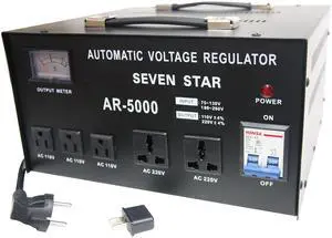 SEVENSTAR AR 5000W Heavy Duty Voltage Reglator/Stabilizer with Built-in Step Up/Down Voltage Transformer SEVENSTAR AR 5000W Heavy Duty Voltage Reglator/Stabilizer with Built-in Step Up/Down Voltage Transformer
