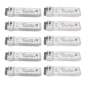IIIV 10G SFP+ BIDI Transceiver, 10GBase-BIDI Single Mode LC Simplex Module 1270nm/1330nm 10km DDM, Compatible with Cisco, Ubiquiti, Netgear and More (5 Pair) IIIV 10G SFP+ BIDI Transceiver, 10GBase-BIDI Single Mode LC Simplex Module 1270nm/1330nm 10km DDM, Compatible with Cisco, Ubiquiti, Netgear and More (5 Pair)