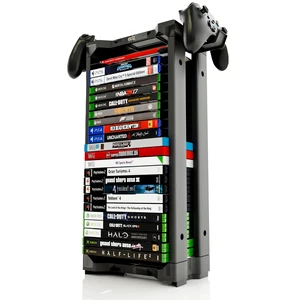 ADZ Universal Game Holder 23 Game Storage Tower Rack for PS2 PS3 PS4 PS5 PSP Xbox 360 Xbox One Series X Wii Switch Games DVD and Blu-Ray Disks. Includes 2 Controller Mounts (Black) ADZ Universal Game Holder 23 Game Storage Tower Rack for PS2 PS3 PS4 PS5 PSP Xbox 360 Xbox One Series X Wii Switch Games DVD and Blu-Ray Disks. Includes 2 Controller Mounts (Black)