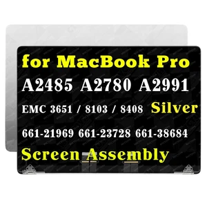 Replacement for MacBook Pro A2485 A2780 A2991 LCD Screen Assembly Silver Replacement for MacBook Pro A2485 A2780 A2991 LCD Screen Assembly Silver
