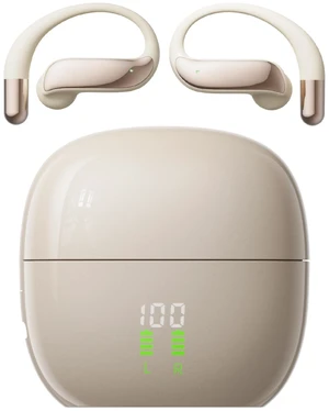 ROEL-PLAY Open Ear Wireless Earbuds Bluetooth Headphones, Noise Reduction Low Latency Gaming Earphones, LED Digital Display Lightweight Silicone Earphones(Beige) ROEL-PLAY Open Ear Wireless Earbuds Bluetooth Headphones, Noise Reduction Low Latency Gaming Earphones, LED Digital Display Lightweight Silicone Earphones(Beige)