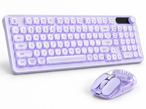 seenda Wireless Bluetooth Keyboard Mouse Combo,14 RGB Backlit Jelly,Purple seenda Wireless Bluetooth Keyboard Mouse Combo,14 RGB Backlit Jelly,Purple