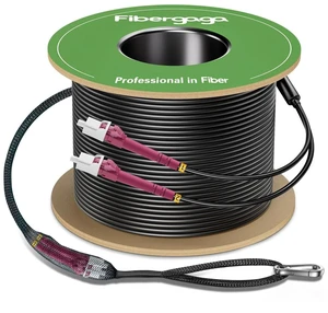 FibergagaOutdoor LC to LC OM4 Fiber Patch Cable Multimode TPU, 300M(1000ft) FibergagaOutdoor LC to LC OM4 Fiber Patch Cable Multimode TPU, 300M(1000ft)