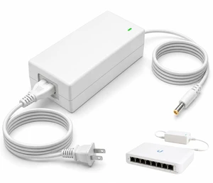 Haoranli 54V 1.1A 60W AC/DC Power Supply Adapter Compatible with Ubiquiti UniFi Switch Lite 8 PoE USW-Lite-8-PoE, Replacement Power Cord for NY-PW0L2-05401100White Haoranli 54V 1.1A 60W AC/DC Power Supply Adapter Compatible with Ubiquiti UniFi Switch Lite 8 PoE USW-Lite-8-PoE, Replacement Power Cord for NY-PW0L2-05401100White