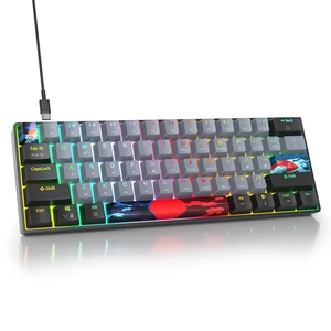 Ussixchare 60 Percent Gaming Keyboard Portable Wired Mechanical Keyboard Ultra Compact Keyboard RGB Backlit Blue Switch for Windows PC Laptop Gamers(61 Dolch) Ussixchare 60 Percent Gaming Keyboard Portable Wired Mechanical Keyboard Ultra Compact Keyboard RGB Backlit Blue Switch for Windows PC Laptop Gamers(61 Dolch)