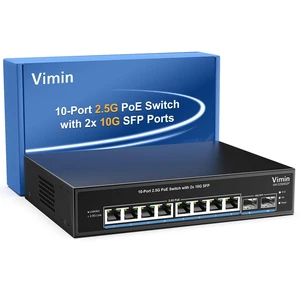 8 Port 2.5G PoE Switch+2X 10G SFP+Uplink, Unmanaged, 130W, IEEE802.3af/at 8 Port 2.5G PoE Switch+2X 10G SFP+Uplink, Unmanaged, 130W, IEEE802.3af/at