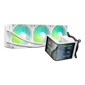 TRYX Panorama SE 360mm AIO White Curved Screen GIPHY Built-in Asetek 280w TRYX Panorama SE 360mm AIO White Curved Screen GIPHY Built-in Asetek 280w