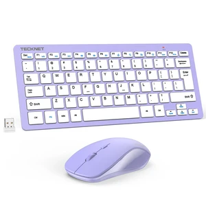 TECKNET Wireless Keyboard and Mouse Combo, Mini Cordless Computer Keyboard and Mouse Set 2.4GHz, Silent Adjustable 1600 DPI, Quiet Click, Lag-Free for Computer, Laptop, PC, Windows, Mac, Chrome TECKNET Wireless Keyboard and Mouse Combo, Mini Cordless Computer Keyboard and Mouse Set 2.4GHz, Silent Adjustable 1600 DPI, Quiet Click, Lag-Free for Computer, Laptop, PC, Windows, Mac, Chrome