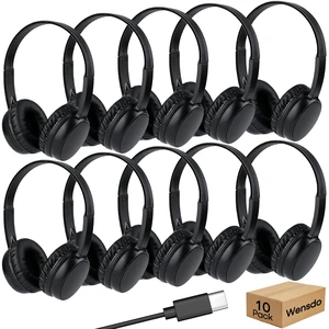 Wensdo USB-C Classroom Headphones 10-Pack On-Ear for Kids K-12 Wensdo USB-C Classroom Headphones 10-Pack On-Ear for Kids K-12