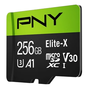 PNY 256GB Elite-X Class 10 U3 V30 A1 microSDXC Flash Memory Card PNY 256GB Elite-X Class 10 U3 V30 A1 microSDXC Flash Memory Card